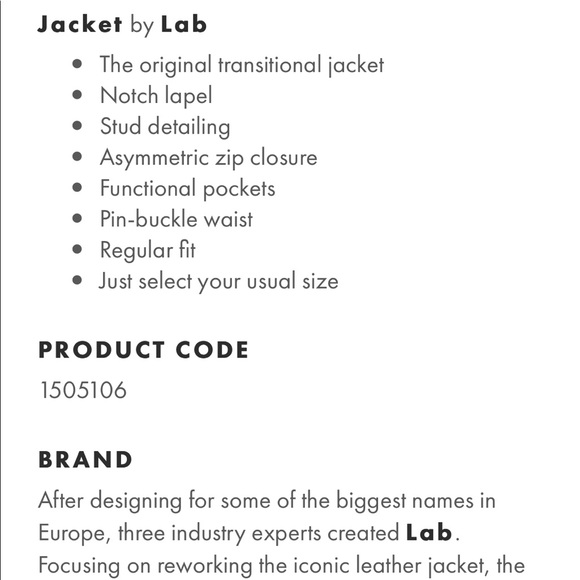 NWT Lab Leather Dropped Shoulder Biker Jacket - Picture 9 of 14